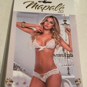 Mapale bra and panties set. White size S/M